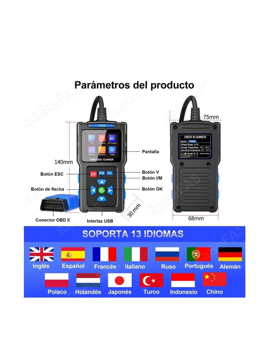 Escaner automotriz de 120 v - 220 v 4