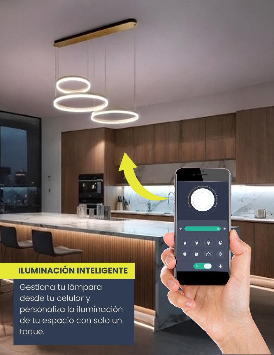 Lampara colgante led orion 7