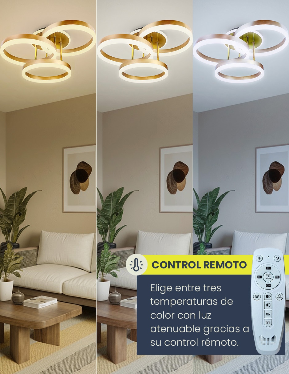 Plafón led orion 4