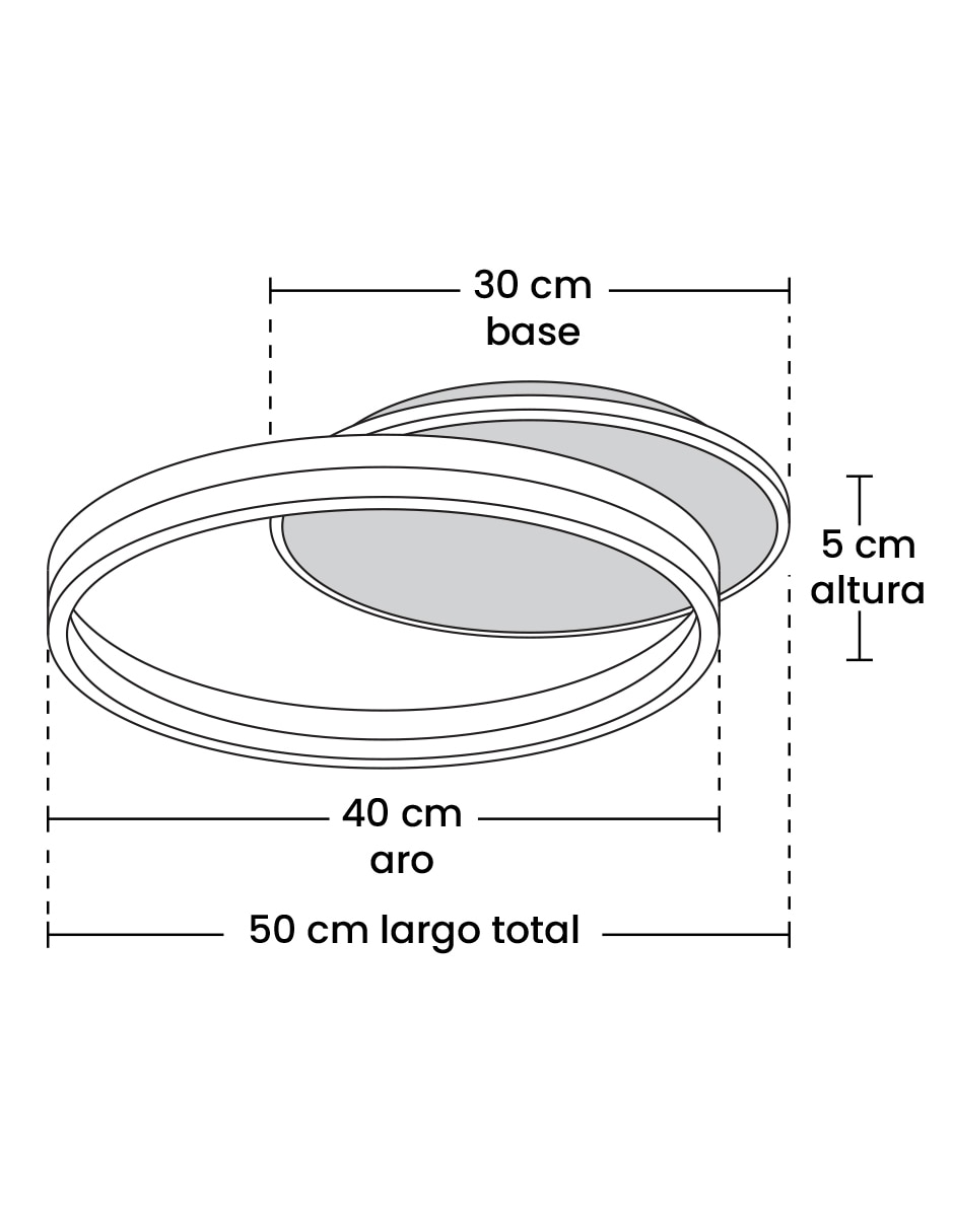 Plafón led orion 10