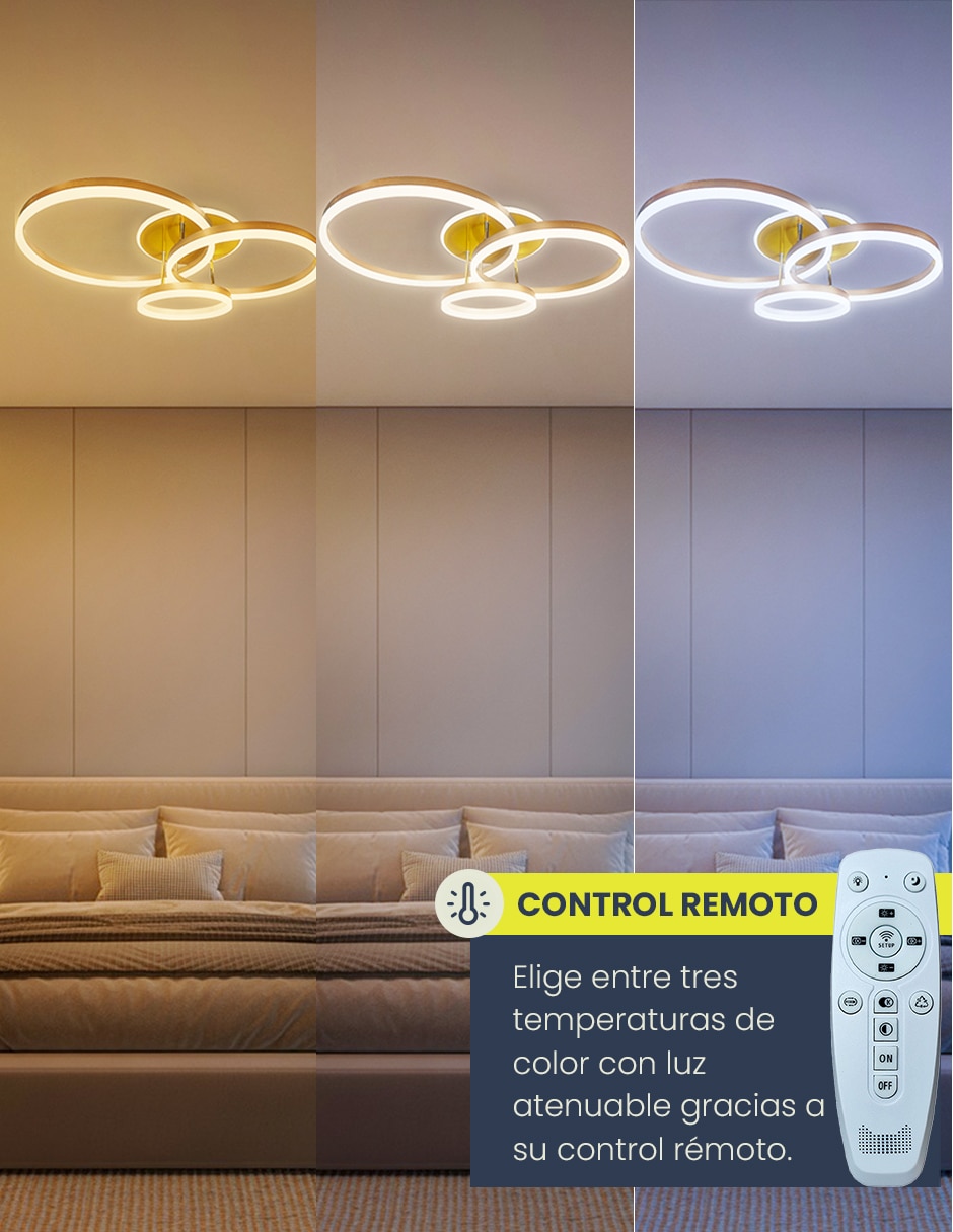 Plafón led orion 4