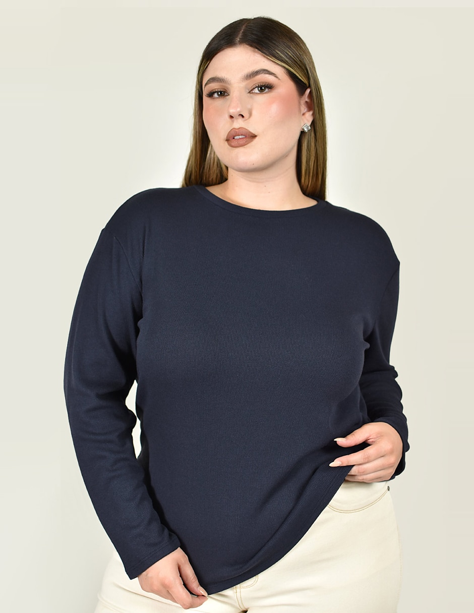 Blusa manga larga para mujer