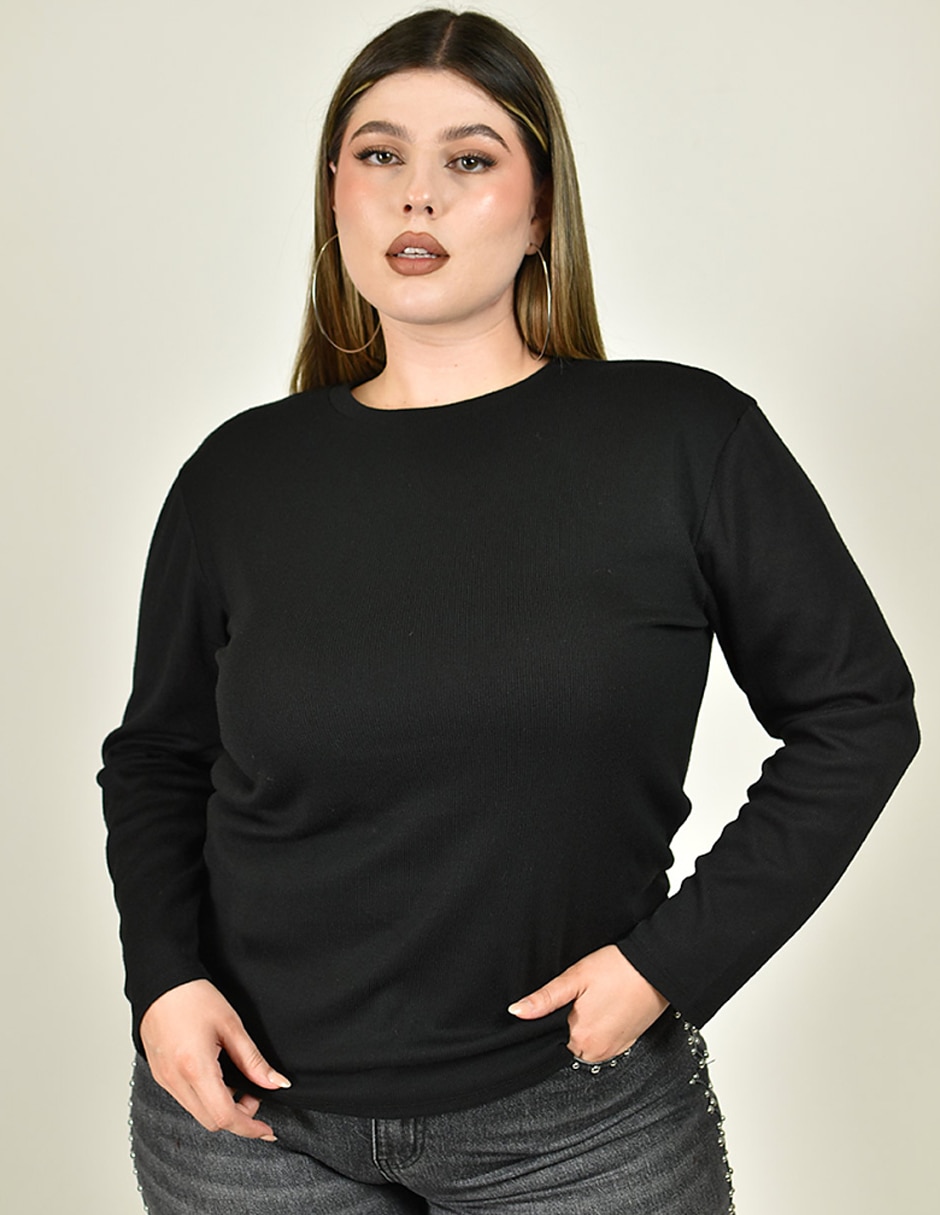 Blusa manga larga para mujer
