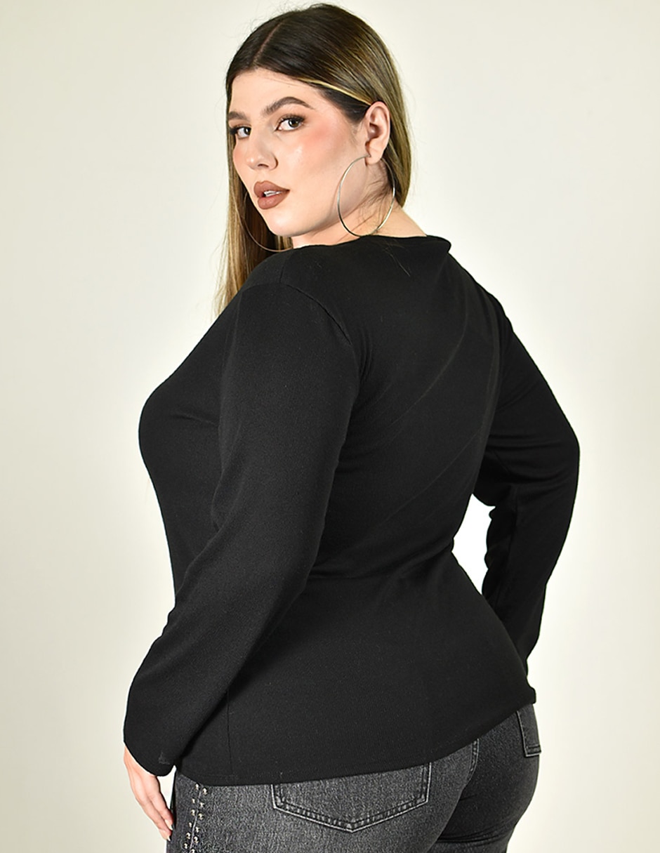 Blusa manga larga para mujer 4