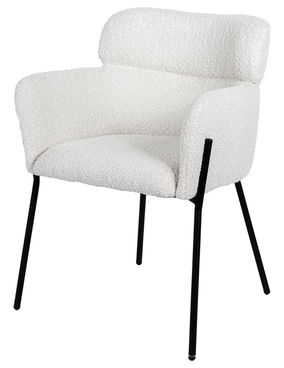 Silla con brazos 1 piezas TRIESEN de Metal y tela Silla con brazos 1 piezas TRIESEN de Metal y tela