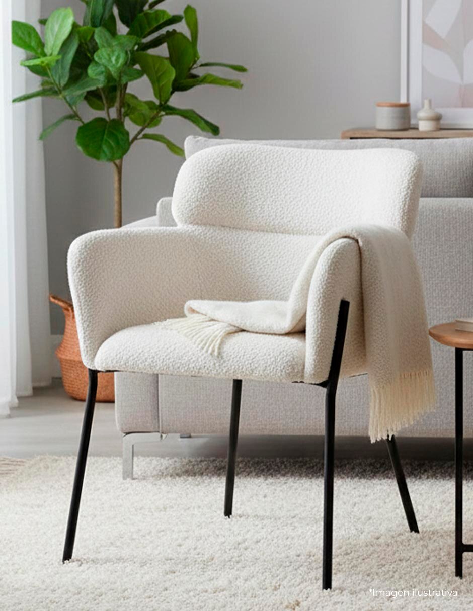 Silla con brazos 1 piezas TRIESEN de Metal y tela 6