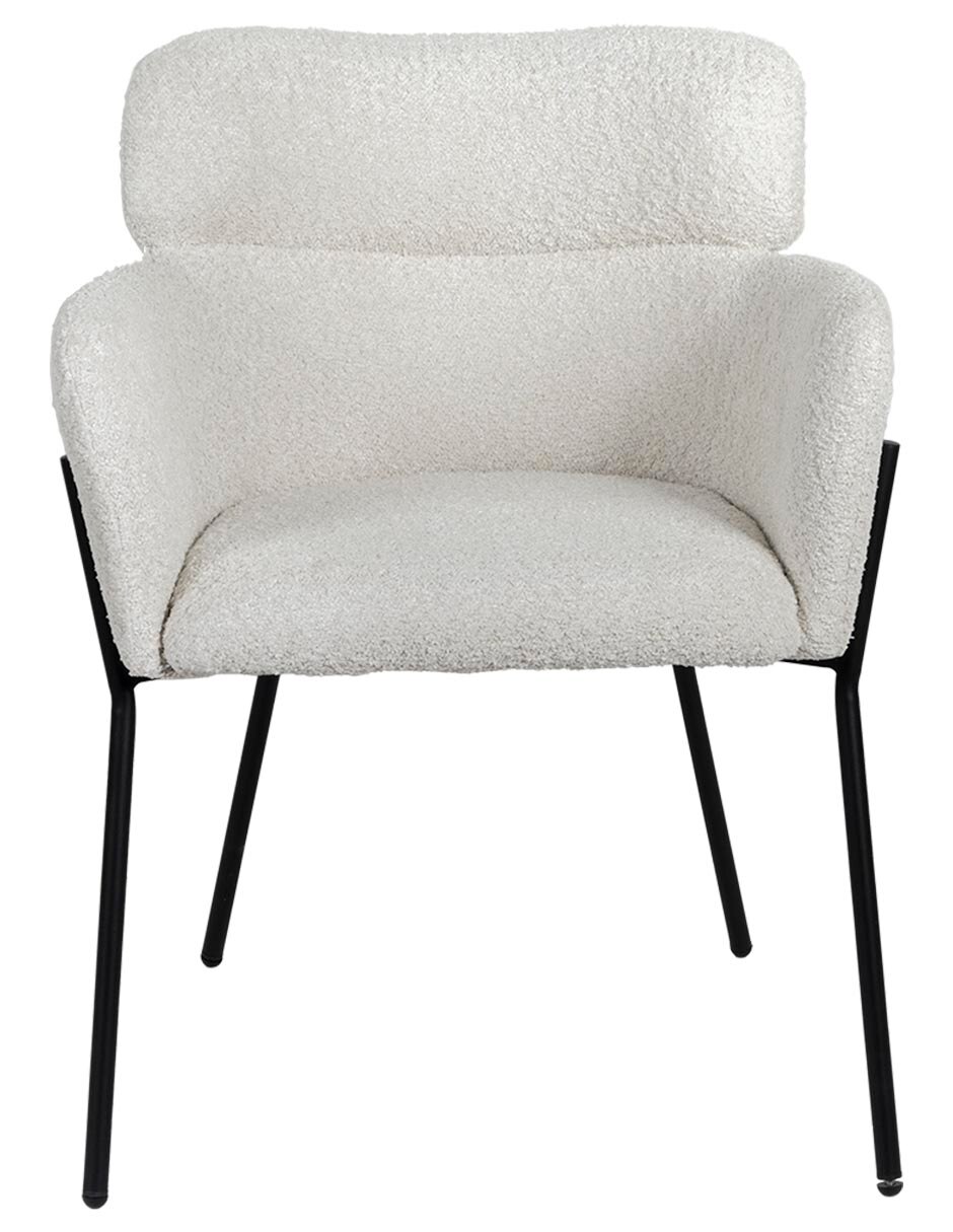 Silla con brazos 1 piezas TRIESEN de Metal y tela 5