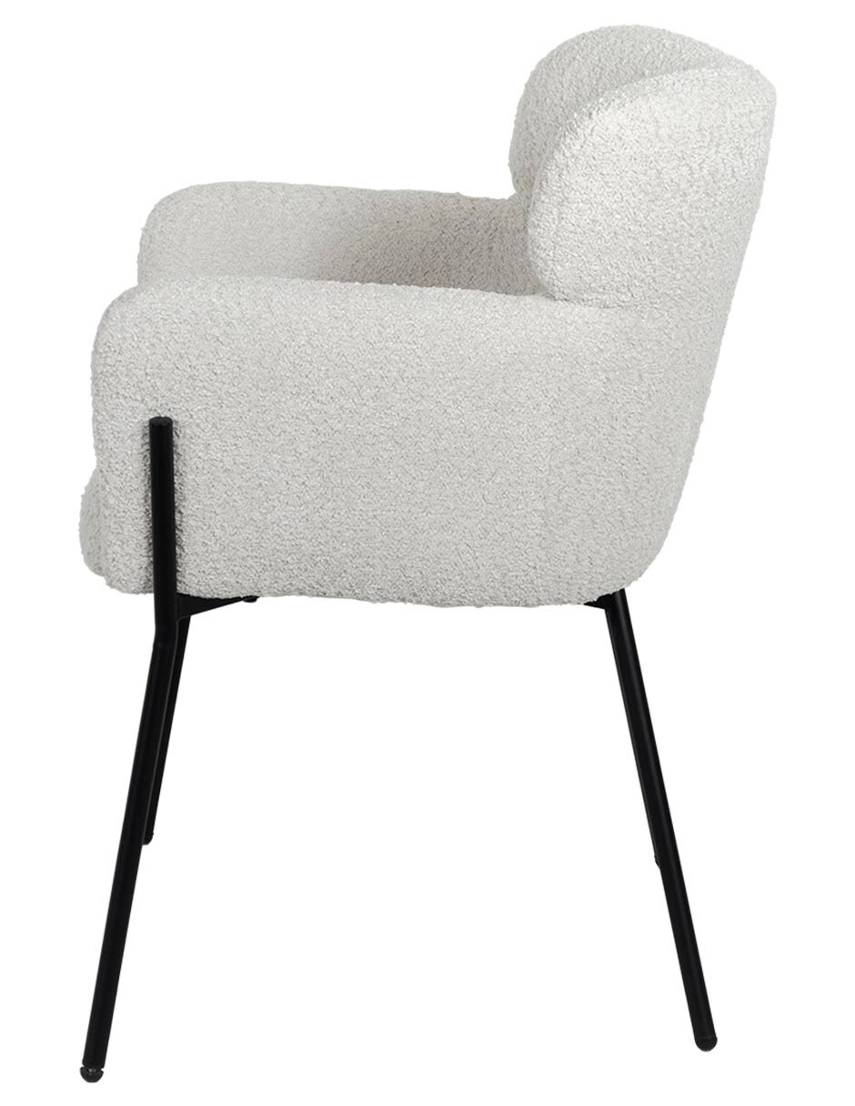 Silla con brazos 1 piezas TRIESEN de Metal y tela 4