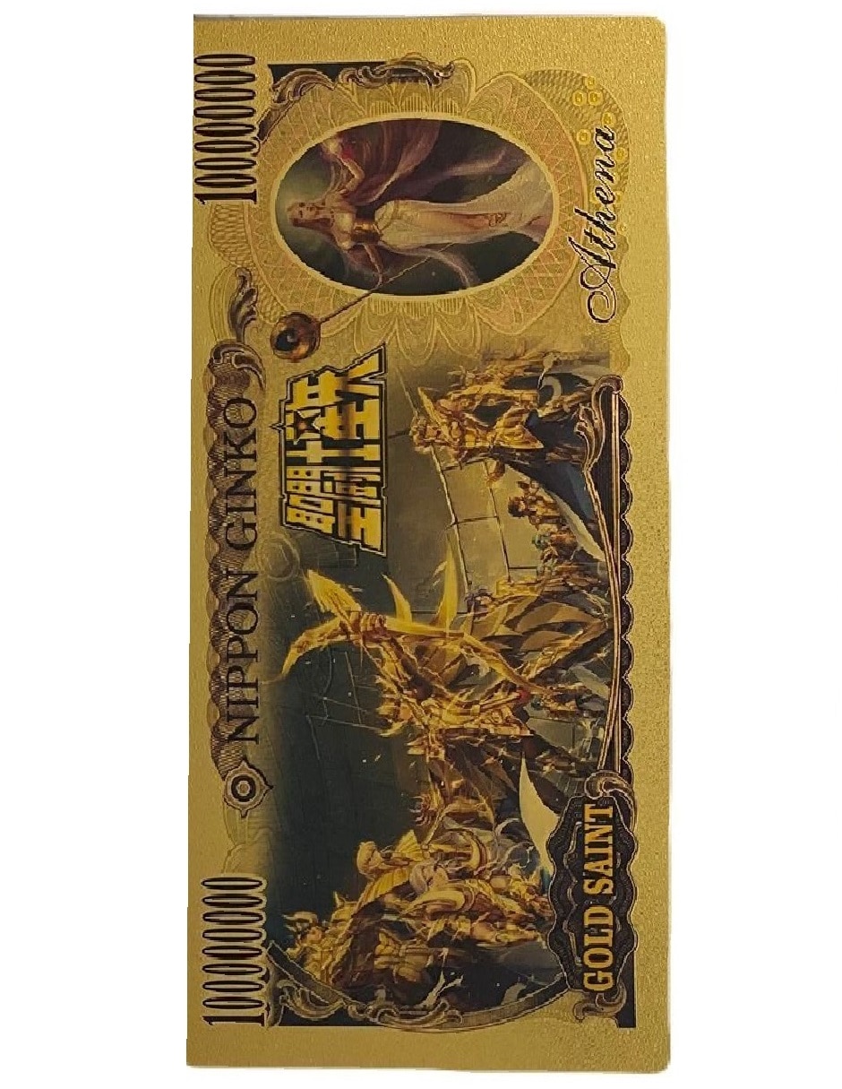 Billete conmemorativo de Saint seiya