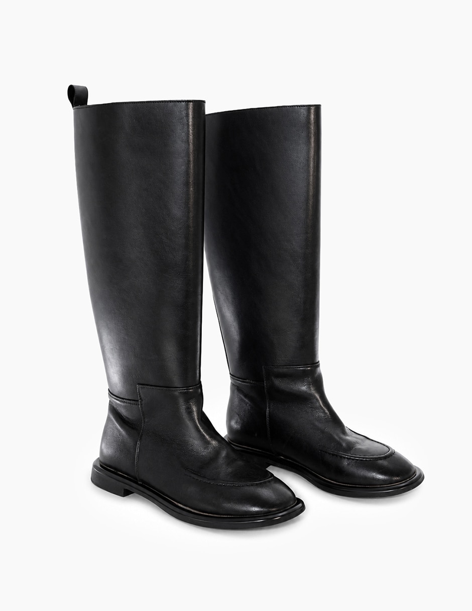 Bota basics de piel para mujer 4