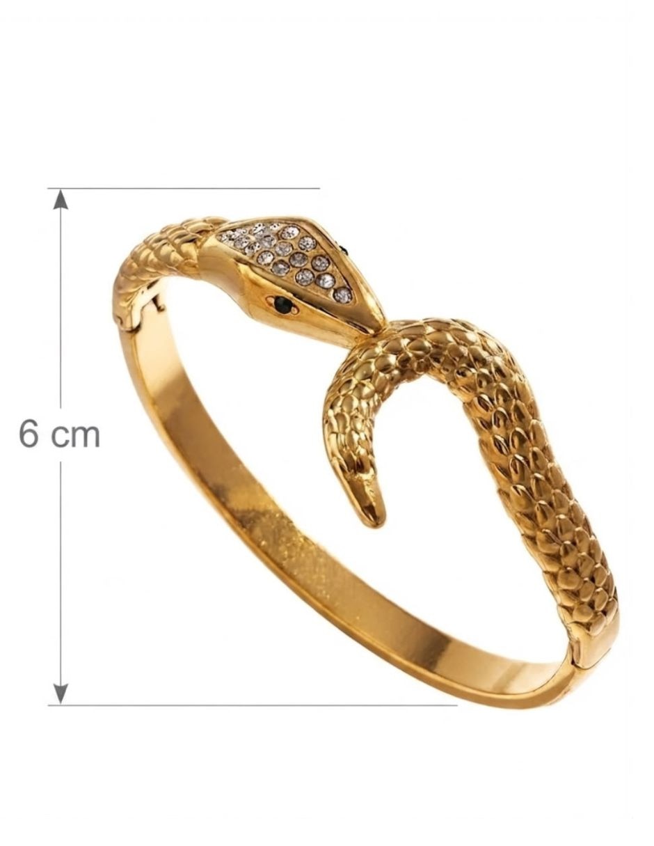 Brazalete de oro laminado con zirconia cúbica 14 k 3