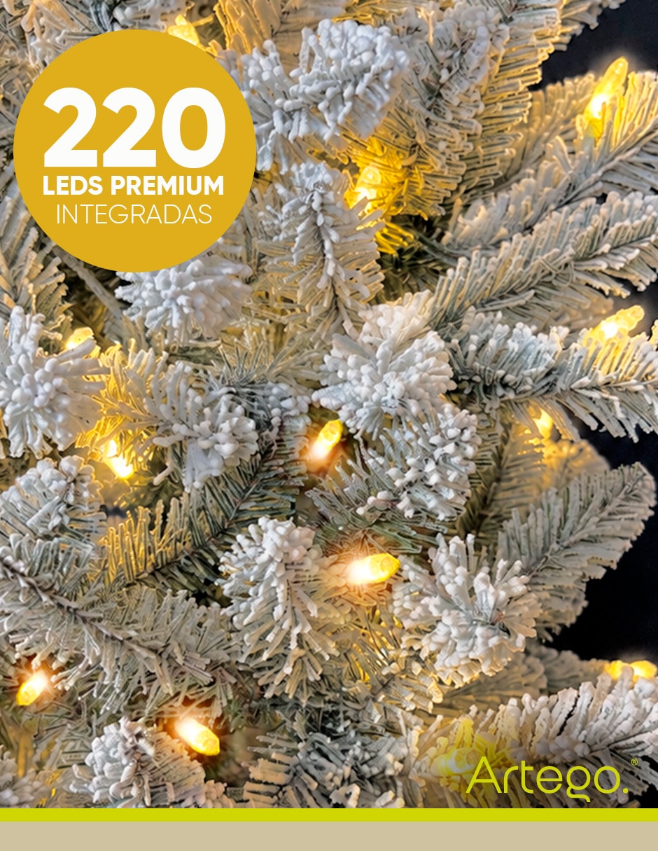 Árbol de navidad monterey cypress preiluminado de pvc con 220 luces 5