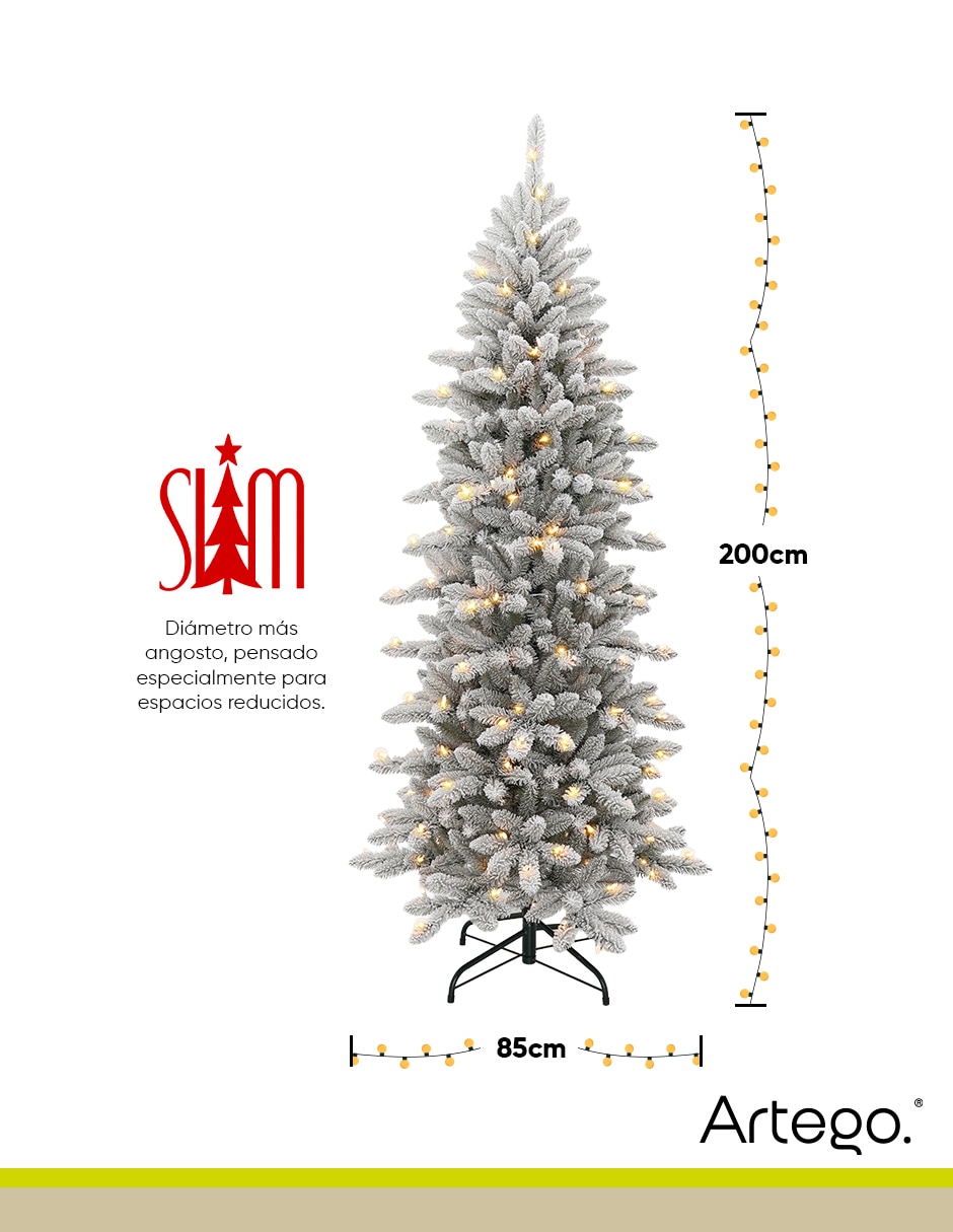 Árbol de navidad monterey cypress preiluminado de pvc con 220 luces 7