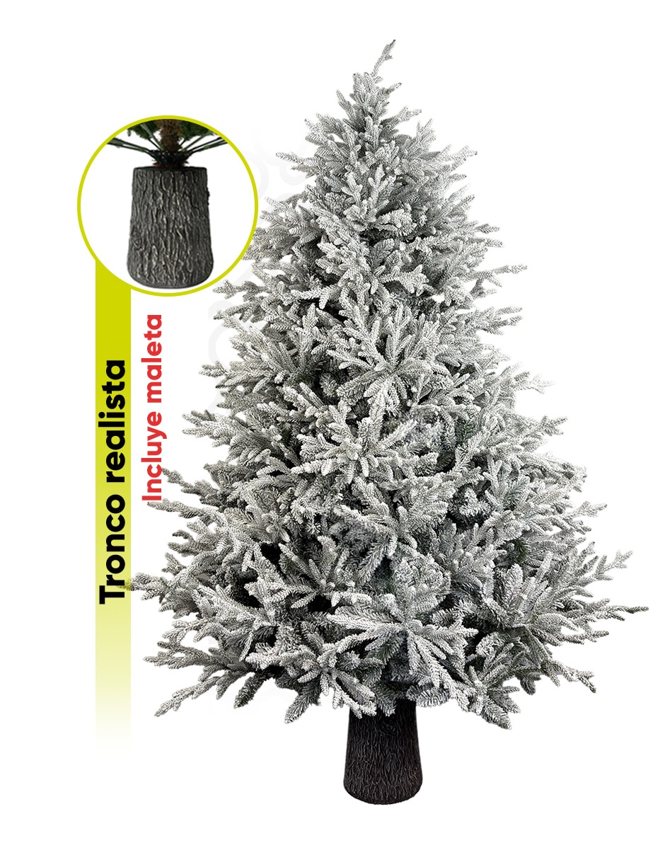 Árbol de navidad alaskan tronco realista de pvc