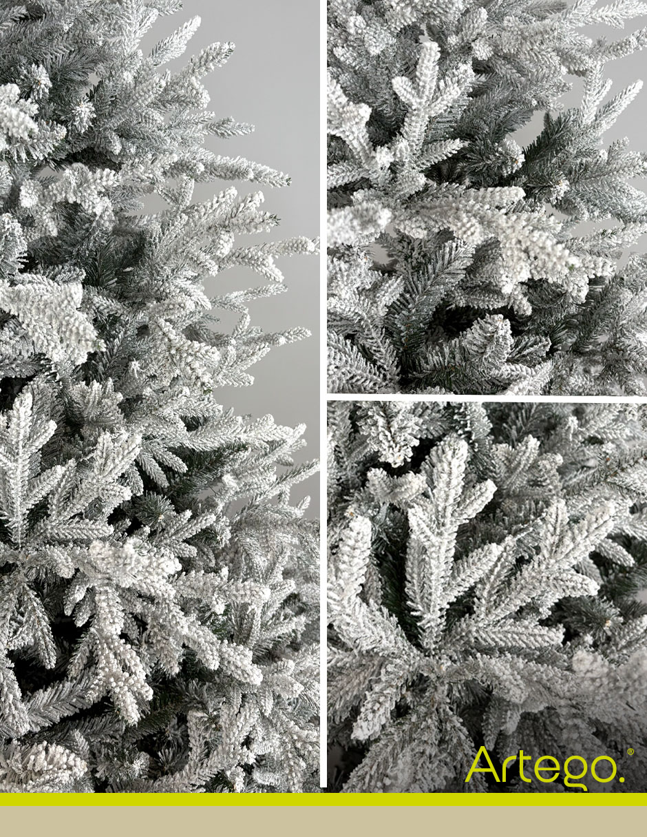 Árbol de navidad alaskan tronco realista de pvc 6