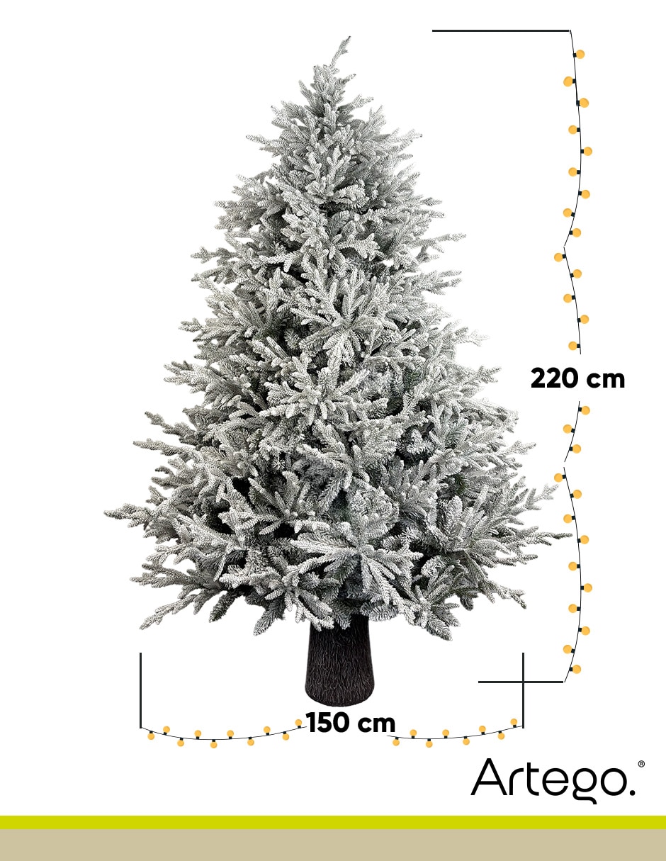 Árbol de navidad alaskan tronco realista de pvc 8