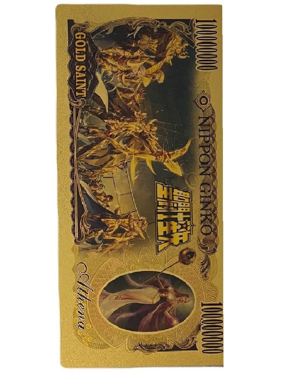 Billete conmemorativo de Saint seiya