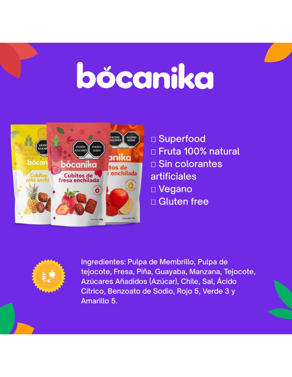 Gomitas enchiladas Frutas enchiladas con 50 g 7