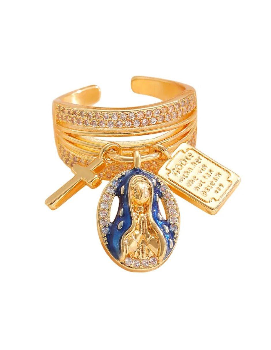 Anillo 10 k de oro laminado zirconia cúbica brillante Anillo 10 k de oro laminado zirconia cúbica brillante