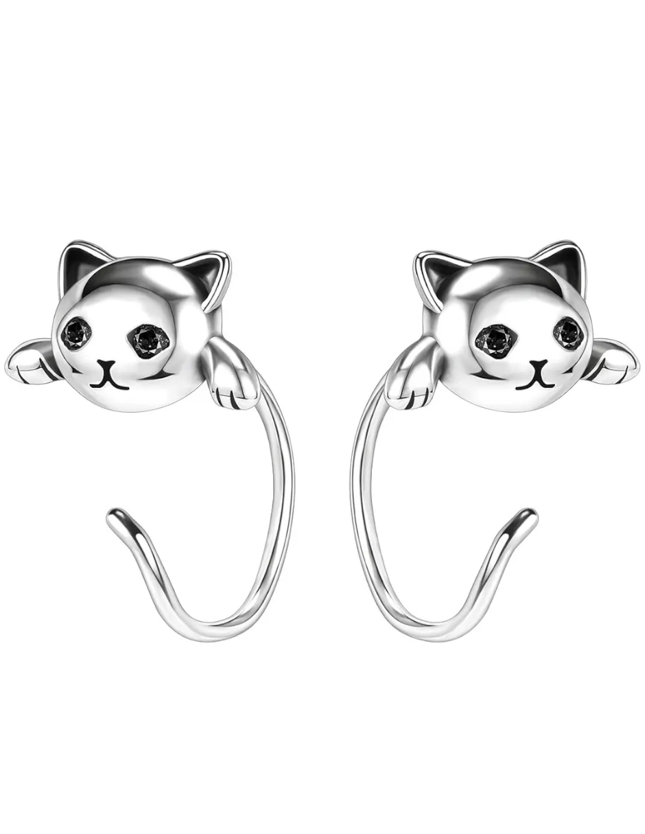 Aretes cortos de plata p 925 con acabado brillante Aretes cortos de plata p 925 con acabado brillante