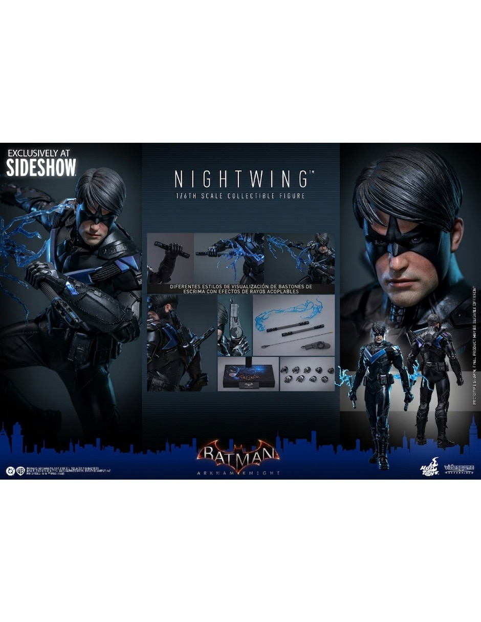 Figura de colección articulada Arkham Asylum Nightwing con movimiento 7