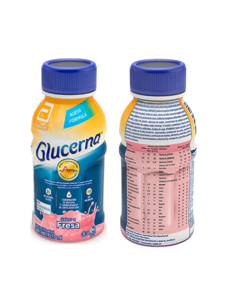 Glucerna 237 ml botella sabor fresa 2