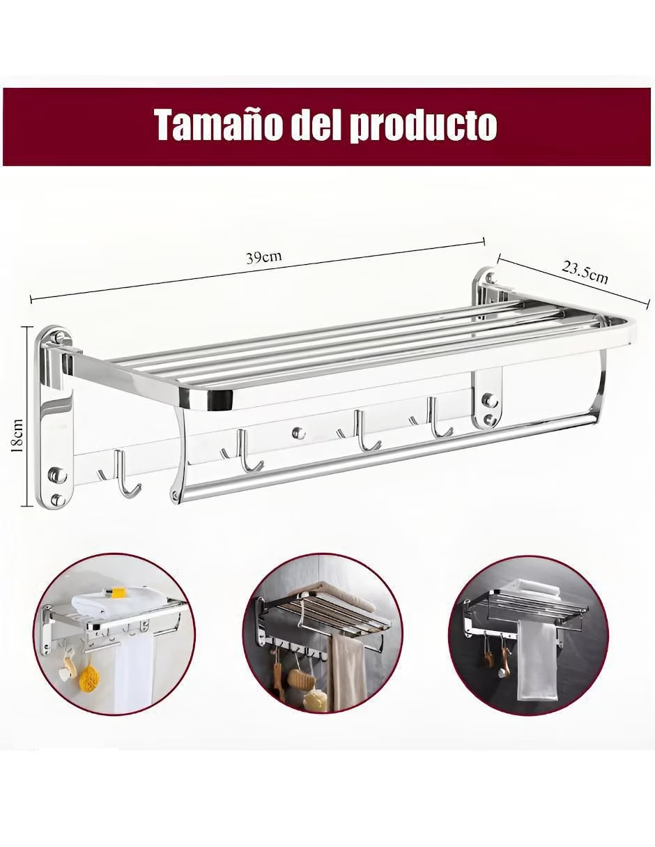 Toallero de baño de acero inoxidable 4