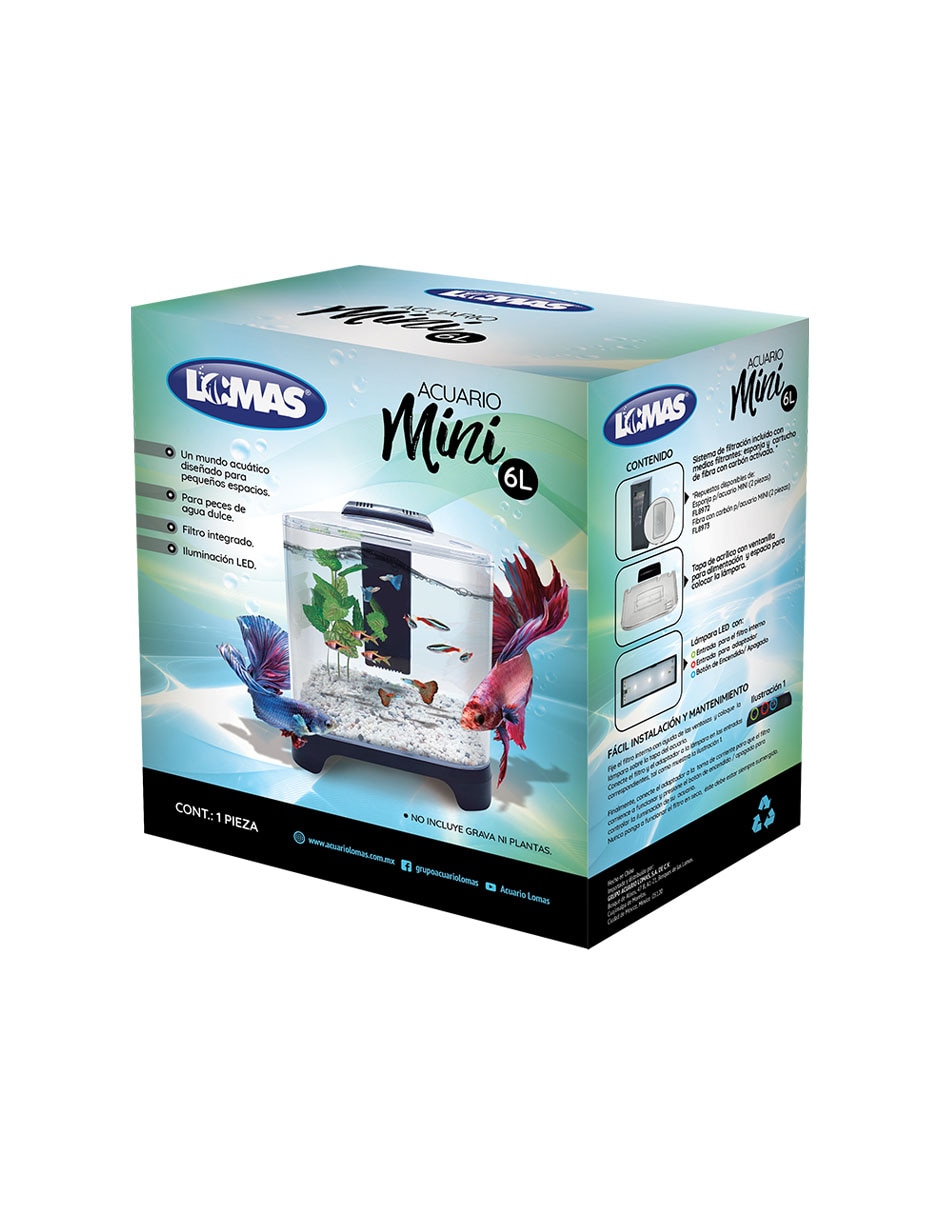 Pecera de plástico 1.8 litros Lomas Pecera de plástico 1.8 litros Lomas
