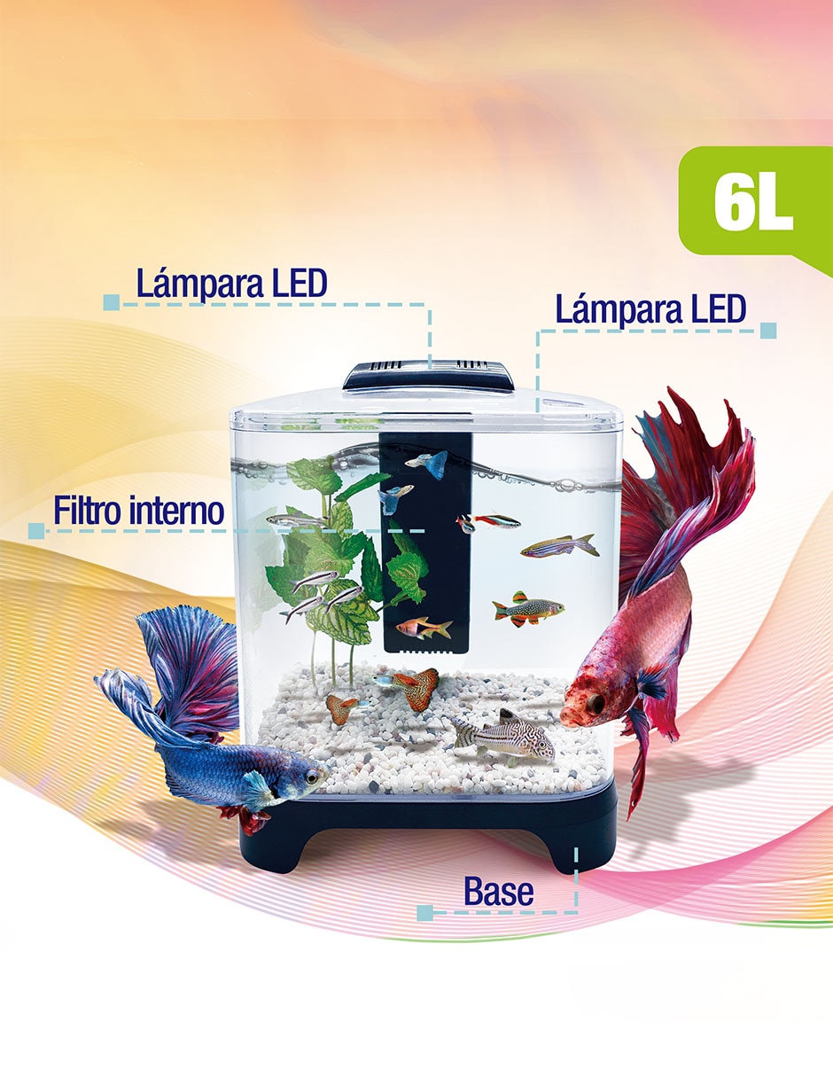 Pecera de plástico 1.8 litros Lomas 2