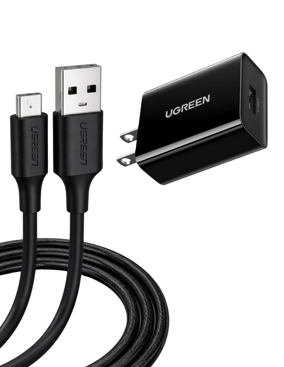 Cargador pared carga rápida + cable USB-A a micro USB 1m USB tipo A 18 W