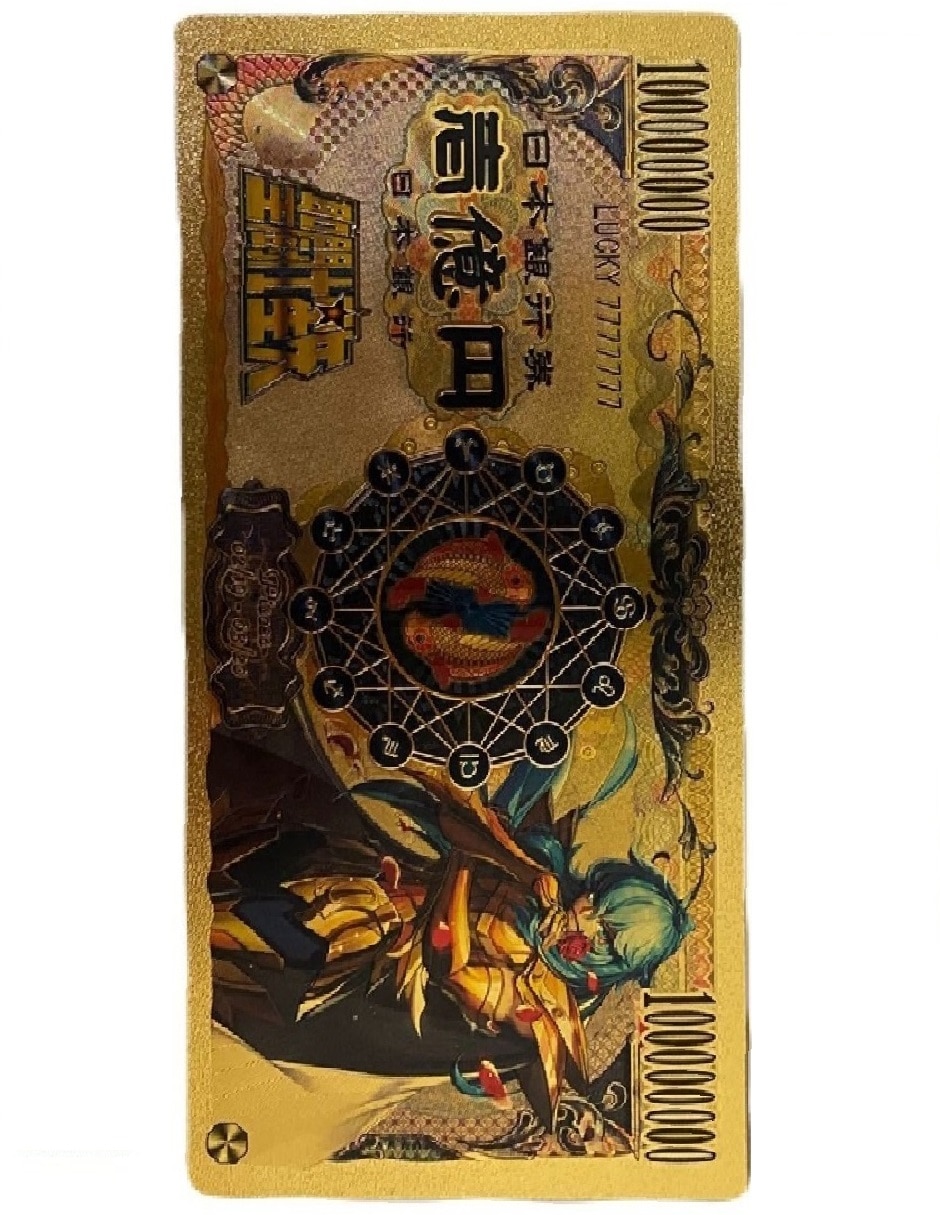 Billete conmemorativo de saint seiya