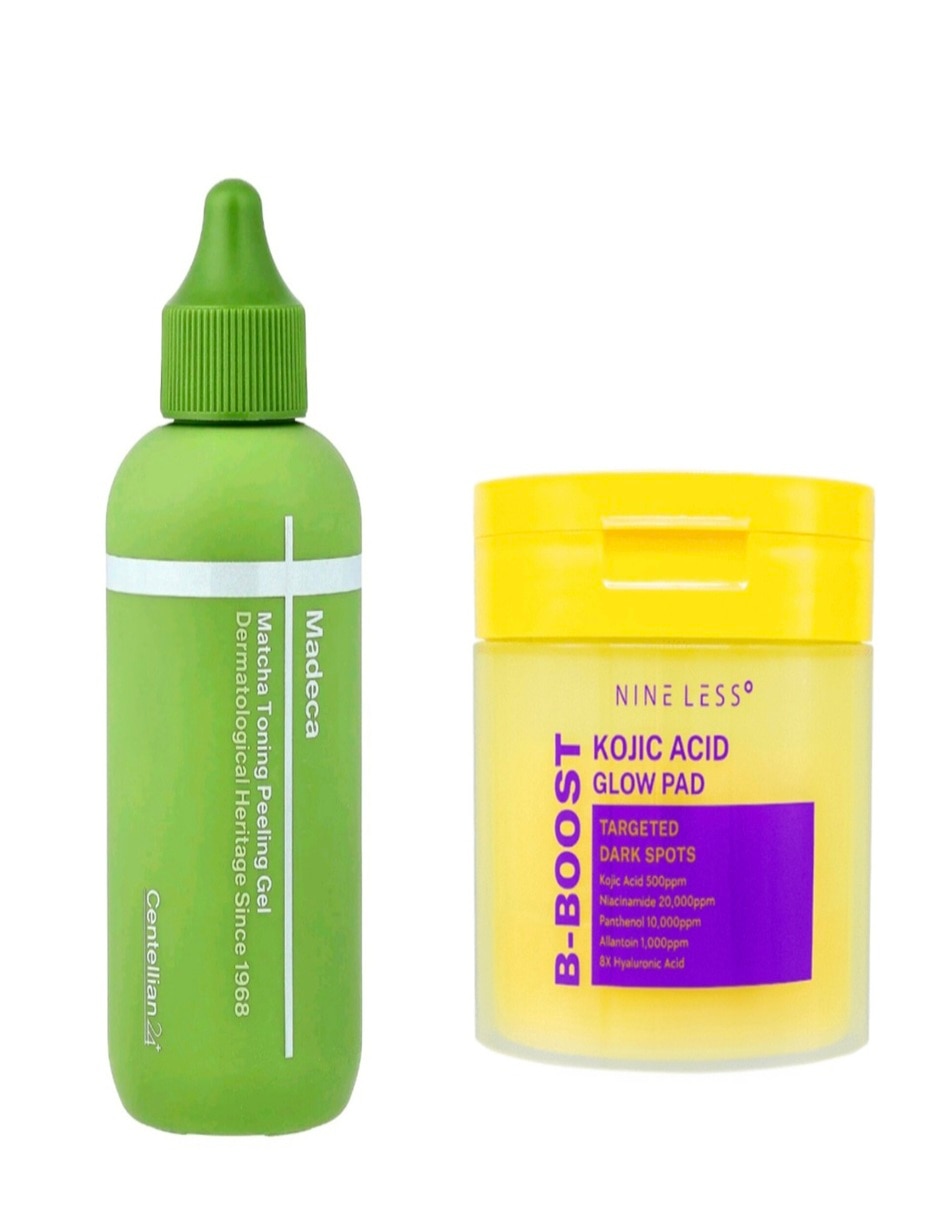 Tratamiento facial Madeca Matcha Toning Peeling Gel + Boost Kojic Acid Glow Antimanchas