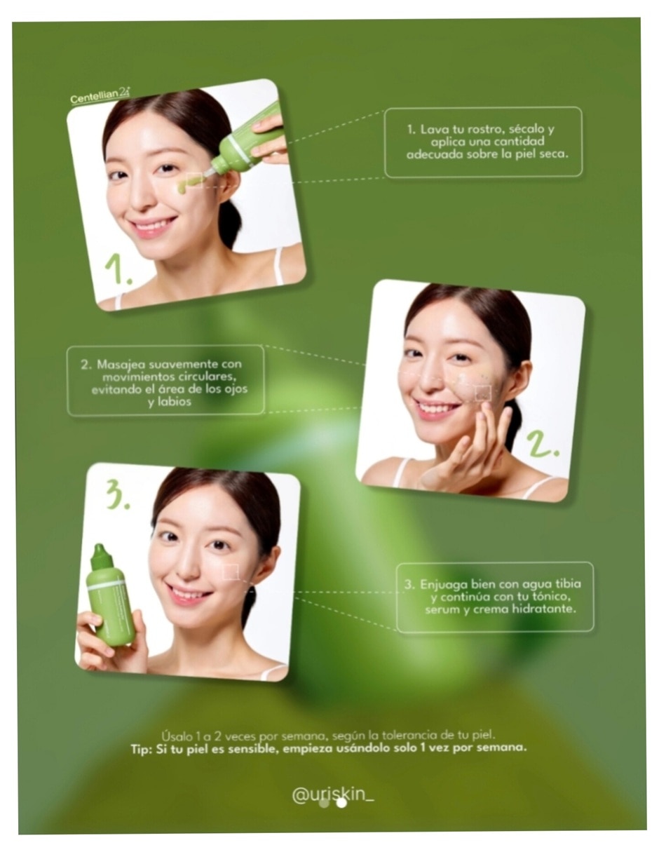 Tratamiento facial Madeca Matcha Toning Peeling Gel + Boost Kojic Acid Glow Antimanchas 5