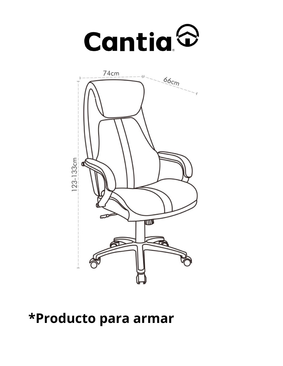 Silla de escritorio pitagoras de mezcla de materiales 5