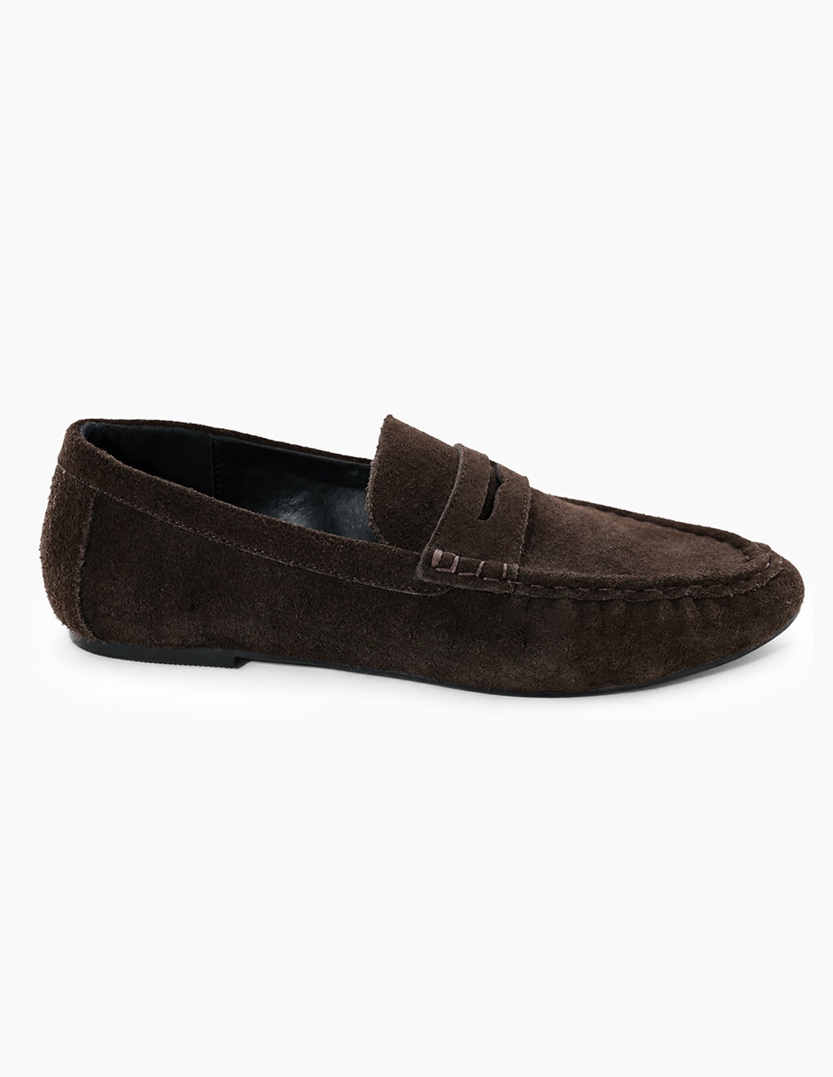 Mocasín casual de piel para mujer Mocasín casual de piel para mujer