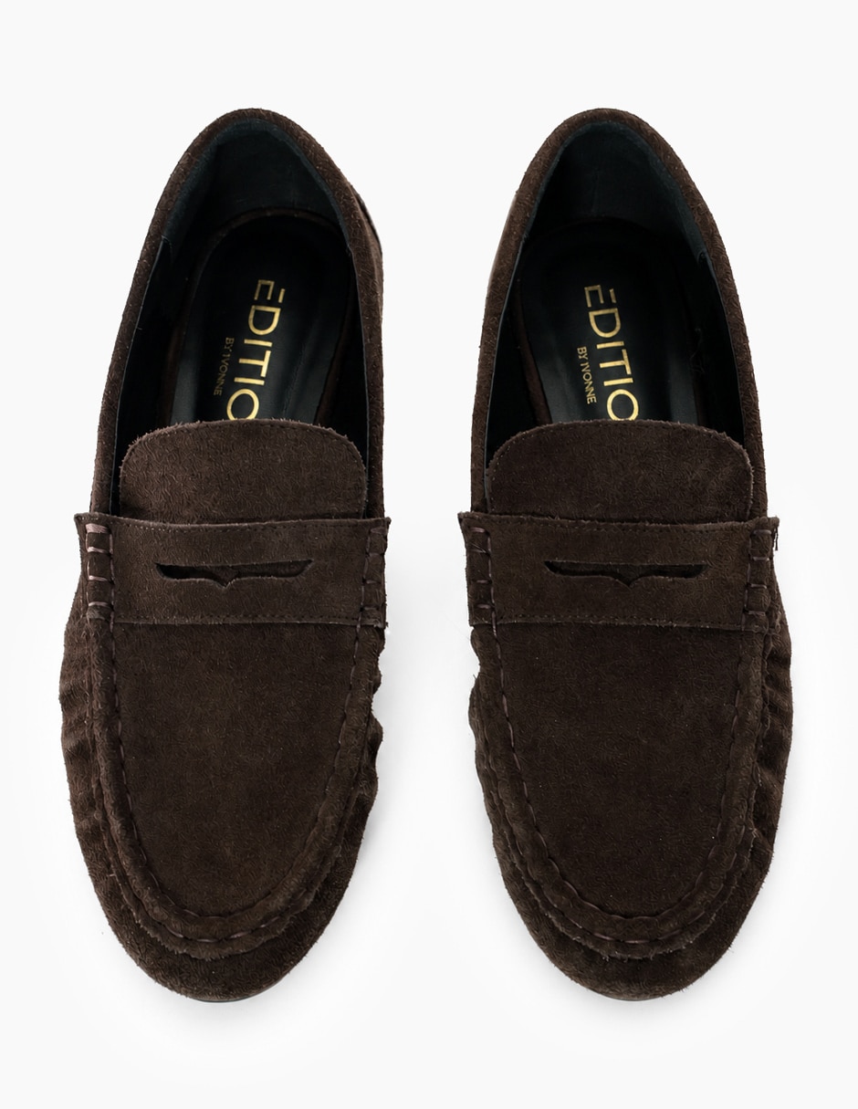 Mocasín casual de piel para mujer 4