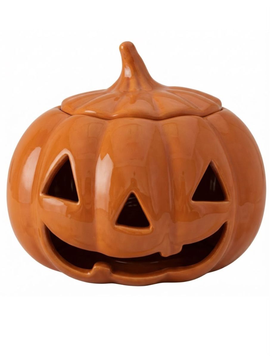 Figura decorativa de calabaza de cerámica