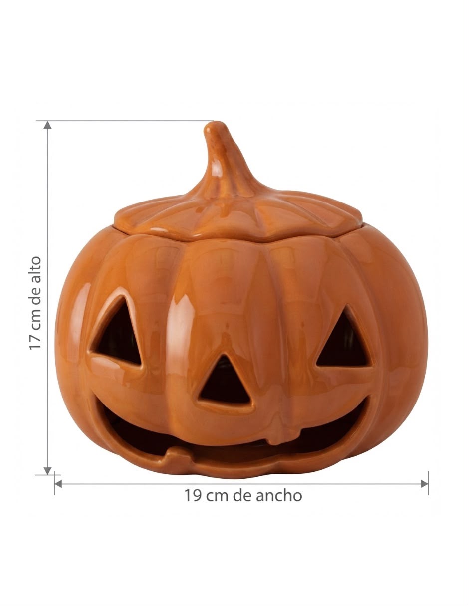Figura decorativa de calabaza de cerámica 5