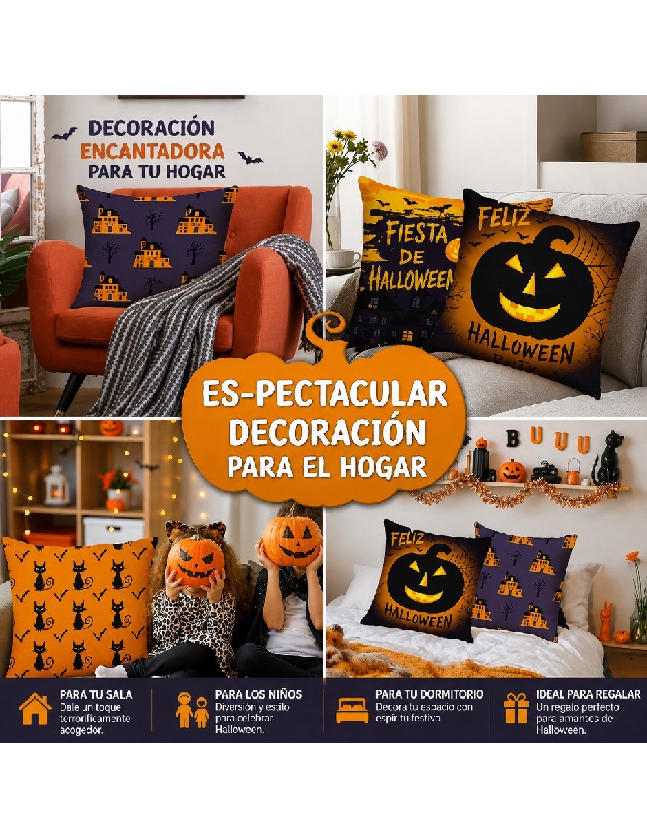 Set funda cojín halloween 2