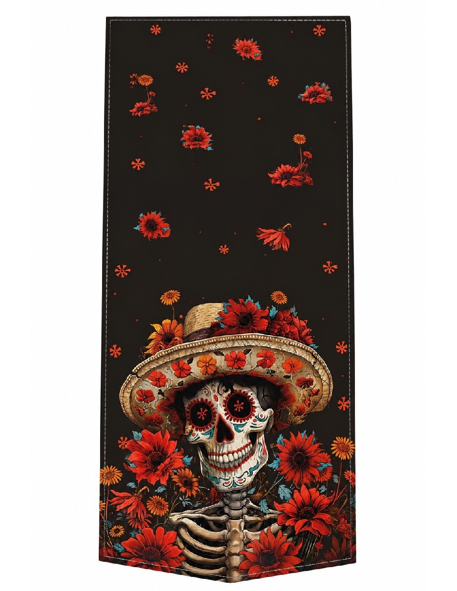 Camino mesa rectangular día de muertos