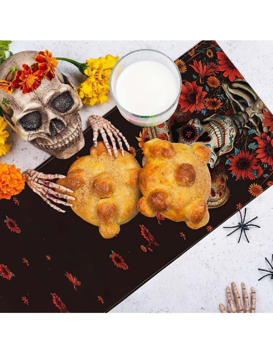 Camino mesa rectangular día de muertos 4