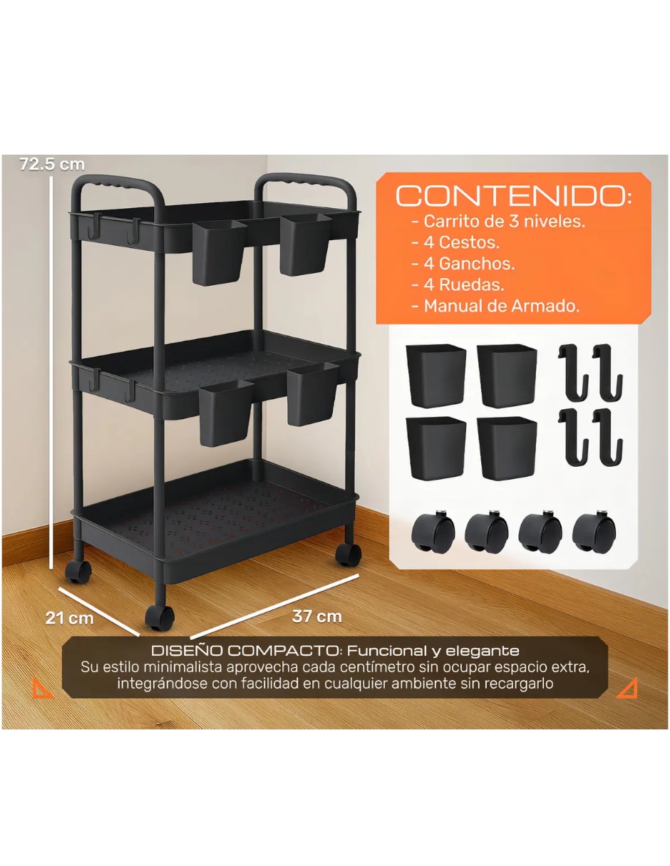 Carrito organizador armable 5