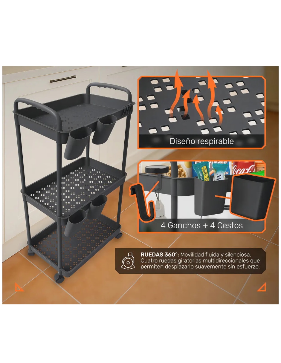 Carrito organizador armable