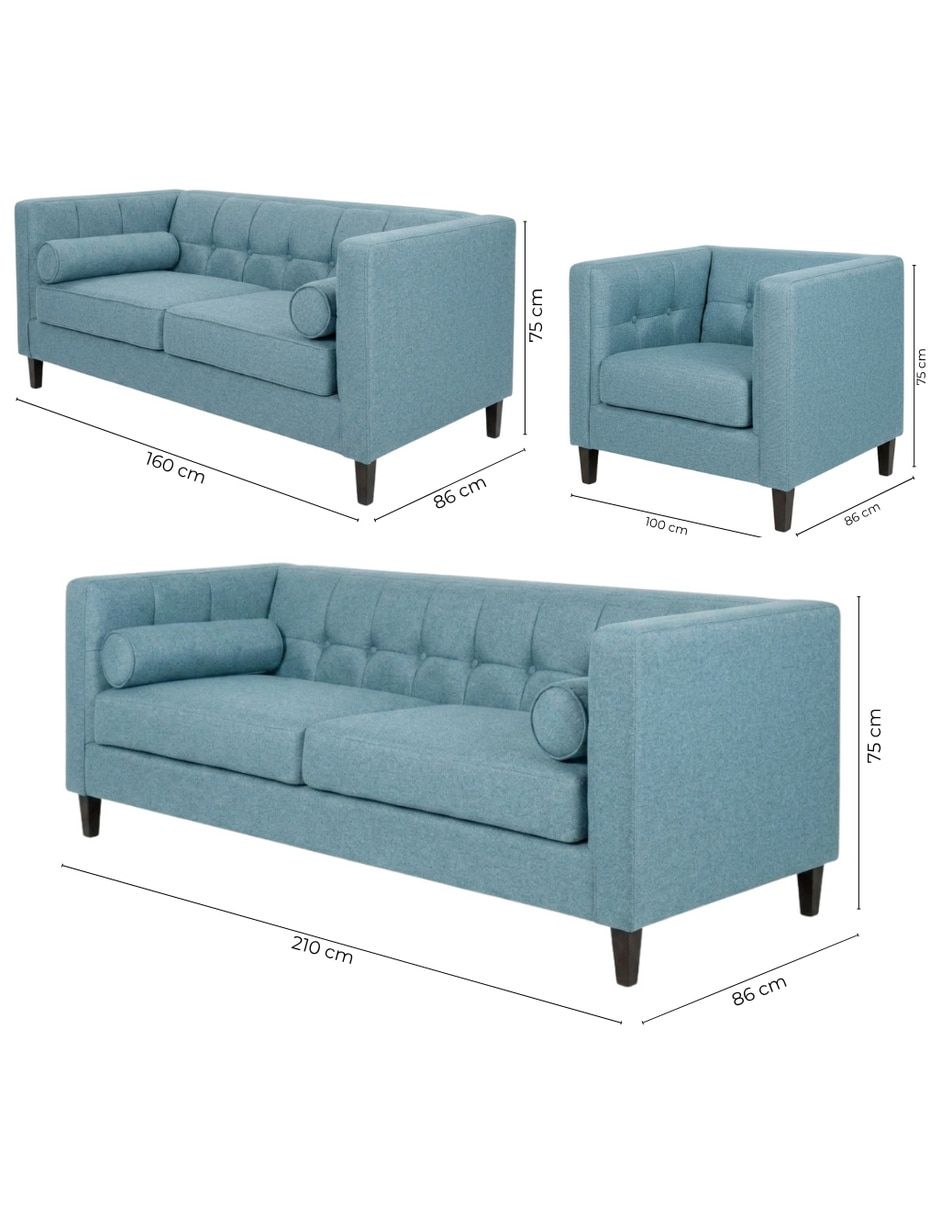 Sala modular madison de tela 11