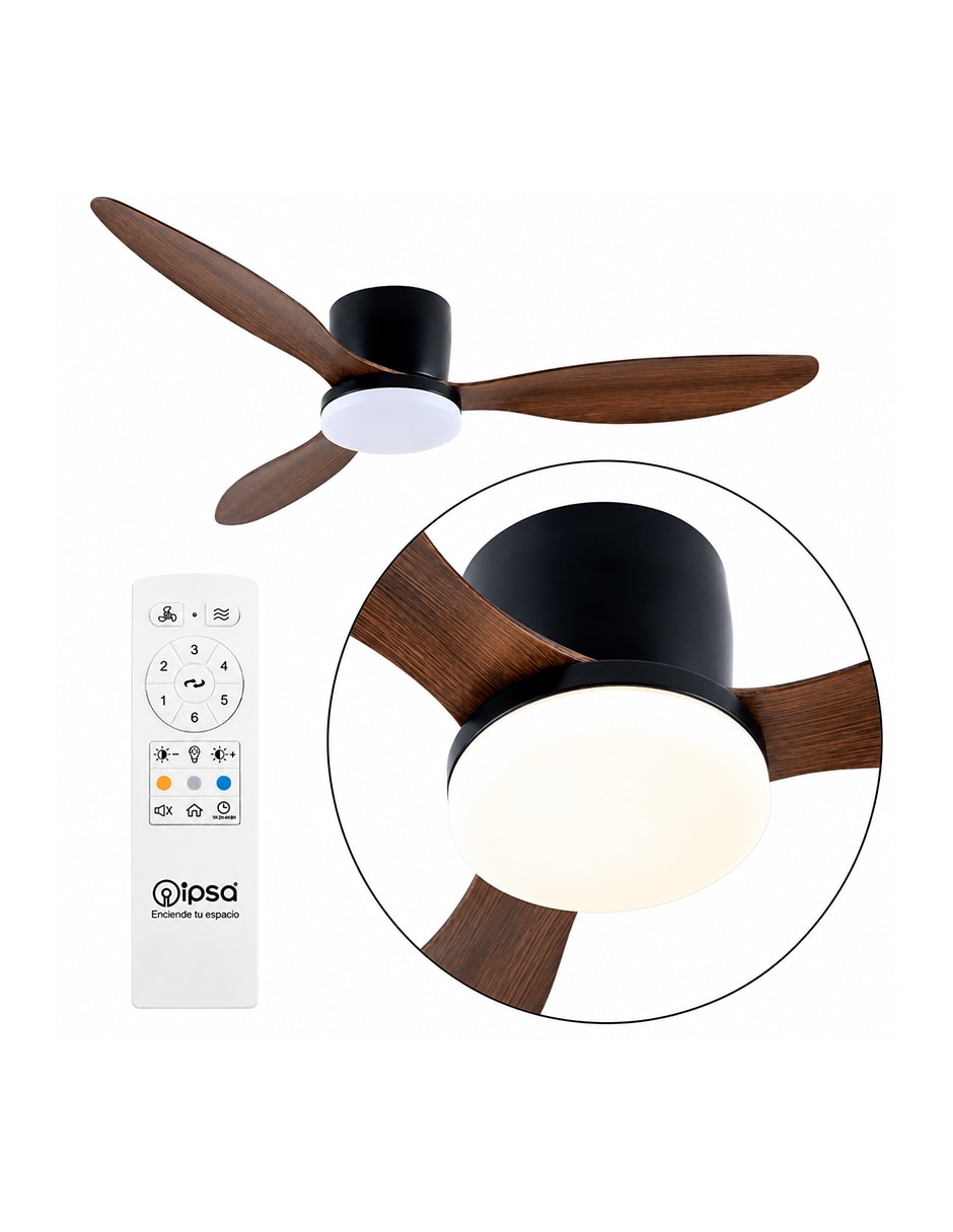 Ventilador de techo con control remoto 6 velocidades 3