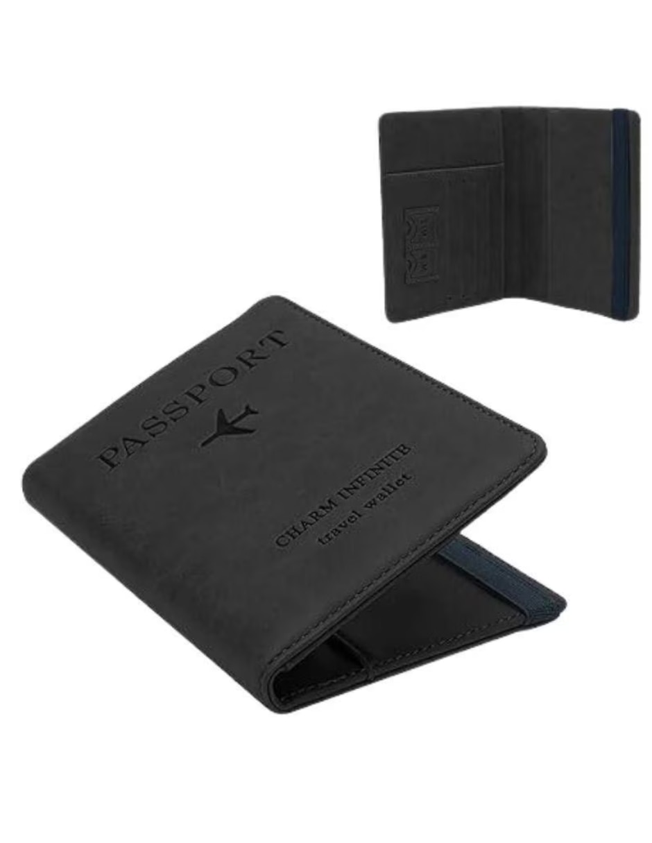 Porta pasaporte de mezcla de materiales