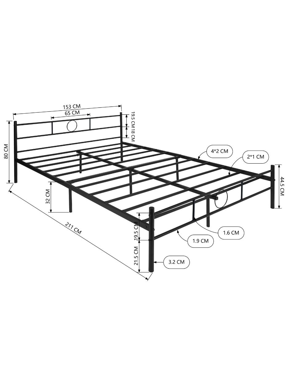 Base para cama armable de metal 5