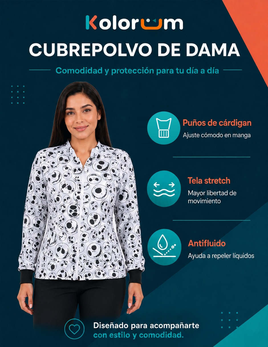 Chamarra quirúrgica estilo regular para mujer 8