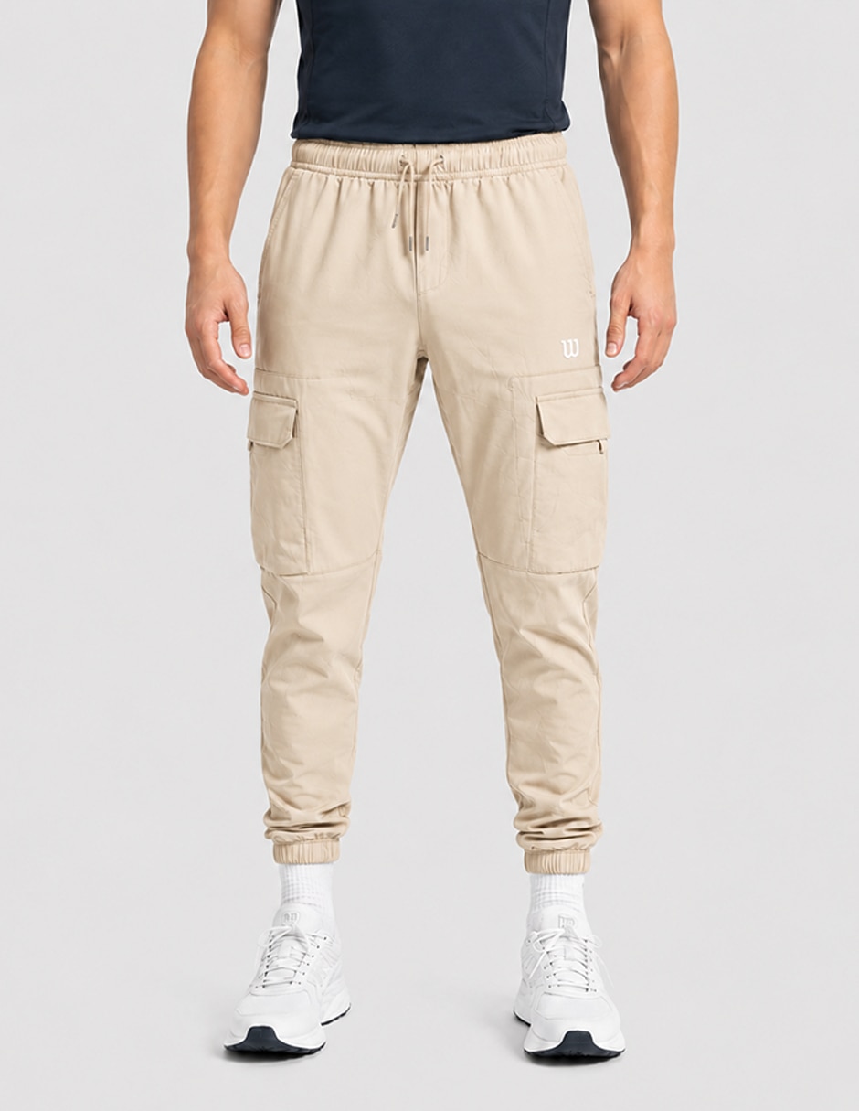 Jogger estampado logo con bolsillos para hombre Jogger estampado logo con bolsillos para hombre