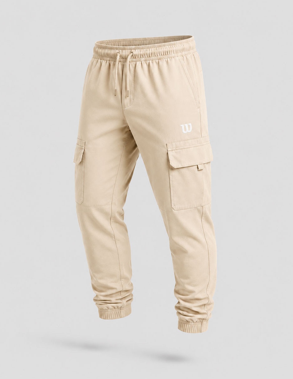 Jogger estampado logo con bolsillos para hombre 2
